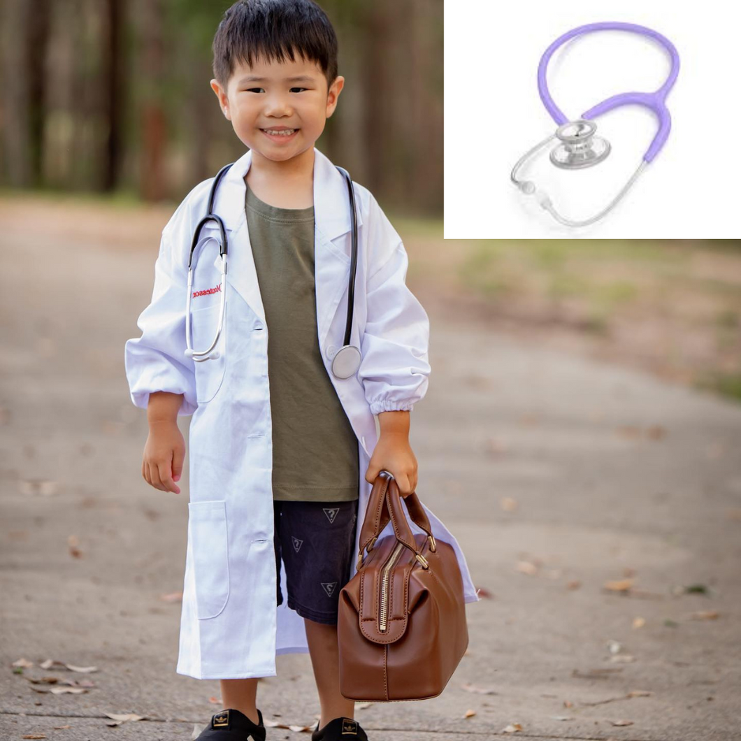 Lab Coat and Stethoscope Bundle - PURPLE (Pastel)